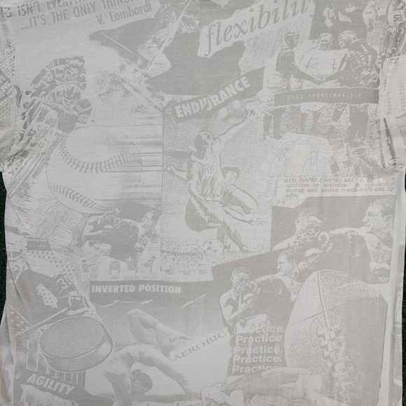 Vintage 90s Michigan State Spartans AOP Shirt Size XL All Over Print Made in USA - Picture 8 of 13